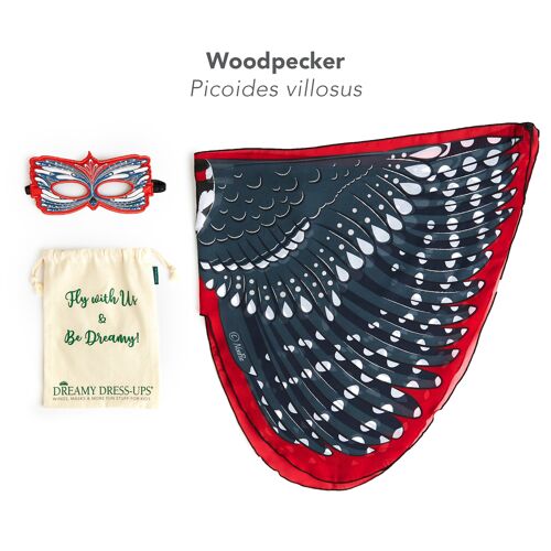 Woodpecker bird wings + mask