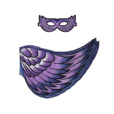 AILES D'OISEAUX VIOLET + MASQUE