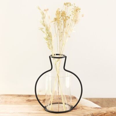 Black Small Metal Silhouette Vase