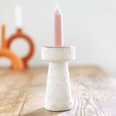 Kerzenständer aus Keramik mit Stempel
