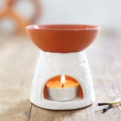 Ceramic Stamped Oil Burner