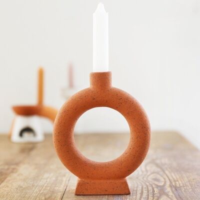 Donut-Kerzenhalter aus Terrakotta