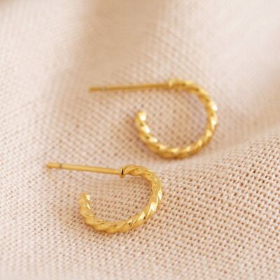 Mini cerchi intrecciati in acciaio inossidabile in oro