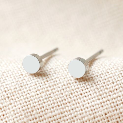 Stainless steel tiny Disc earrings