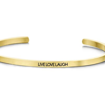 LIVE LOVE LAUGH-Placcato oro 1