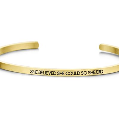 SHE BELIEVED SHE COULD SO SHE DID-Gold plated