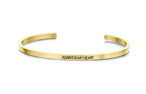ALWAYS IN MY HEART-Gold plated