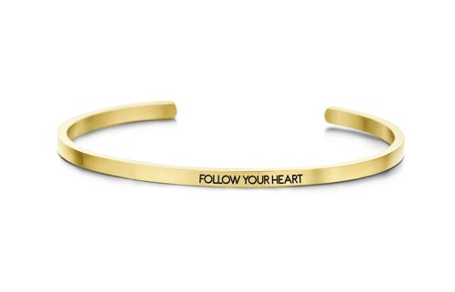 FOLLOW YOUR HEART-Gold plated