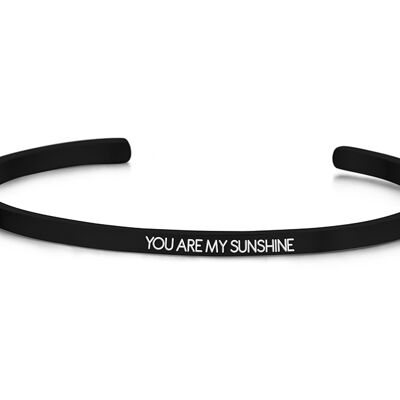 YOU ARE MY SUNSHINE , in white enamel-Black plated