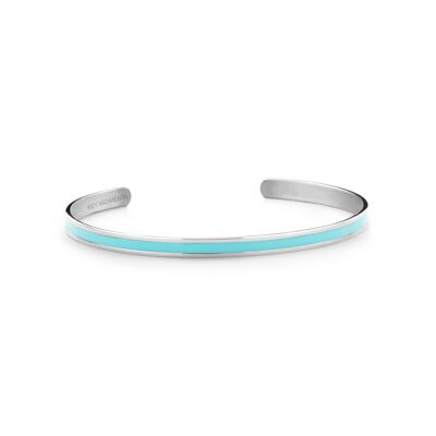 Light Blue enamel-Silver plated