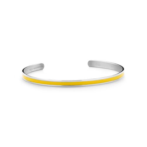 Yellow enamel-Silver plated