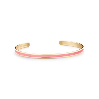 Pink enamel-Gold plated