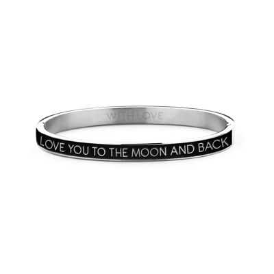 Love you to the moon and back-Silver plated