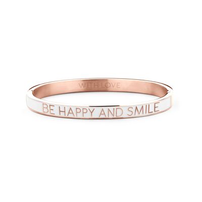 Be happy and smile-Rosegold plated