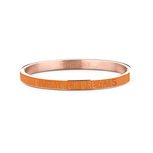 Live your dreams-Rosegold plated