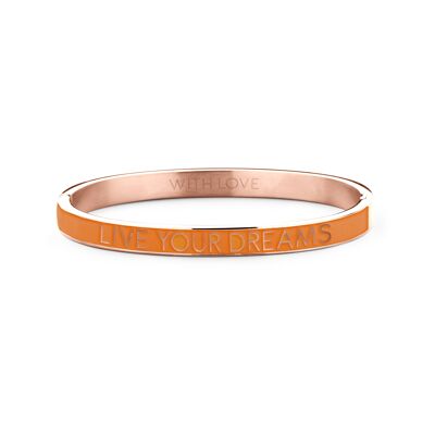 Live your dreams-Rosegold plated
