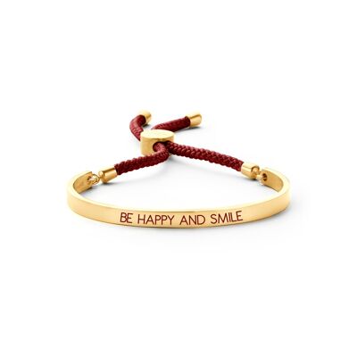 Be Happy and Smile-Gold plated