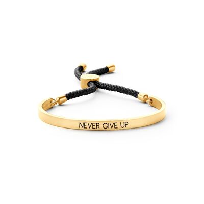 Never give up-Gold plated