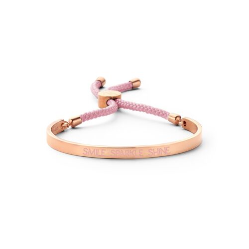 Smile Sparkle Shine-Rosegold plated