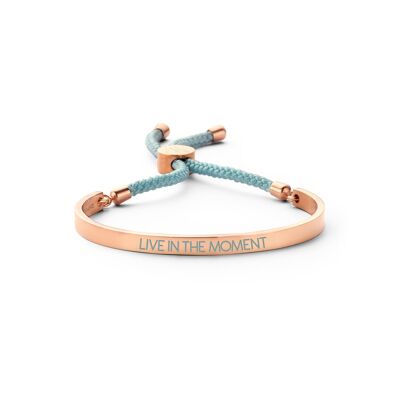 Vive en el momento-Rosegold plateado