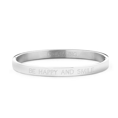 BE HAPPY AND SMILE-Silver plated