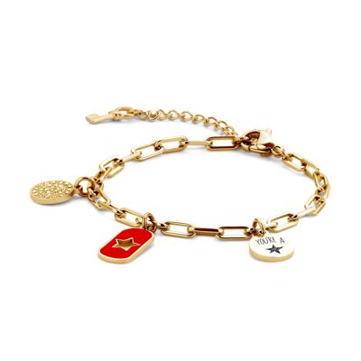 CHARMS-Gold plated with red enamel 1