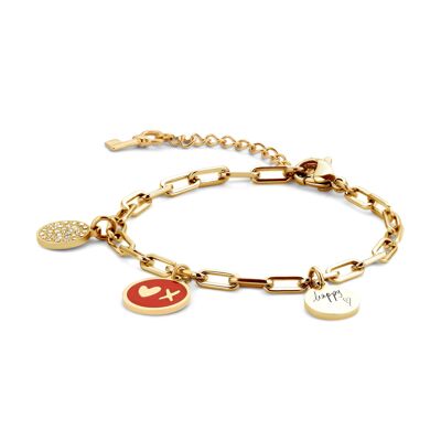 CHARMS-Gold plated with red enamel 2