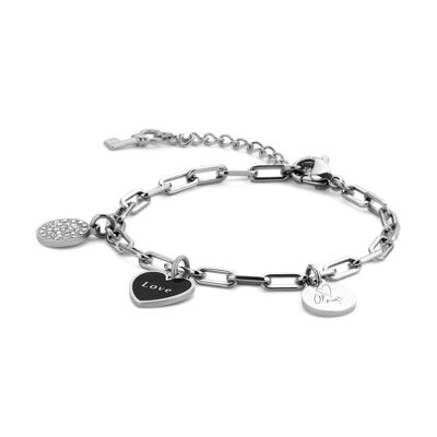 CHARMS-Silver plated with black enamel 3