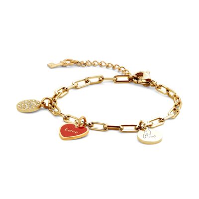 CHARMS-Gold plated with red enamel 3