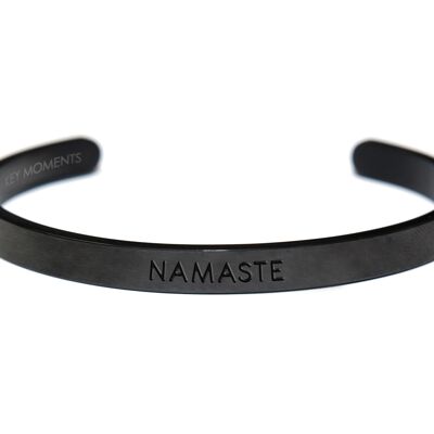 NAMASTE-Plaqué noir mat