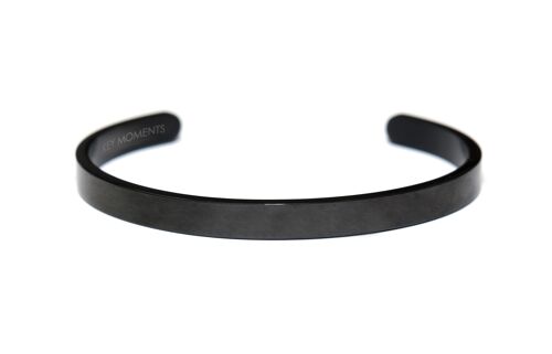 STRENGTH COMES FROM WITHIN on iside of bangle-Black plated Matt 1