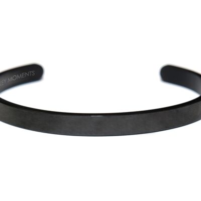 STRENGTH COMES FROM WITHIN on iside of bangle-Black plated Matt 1