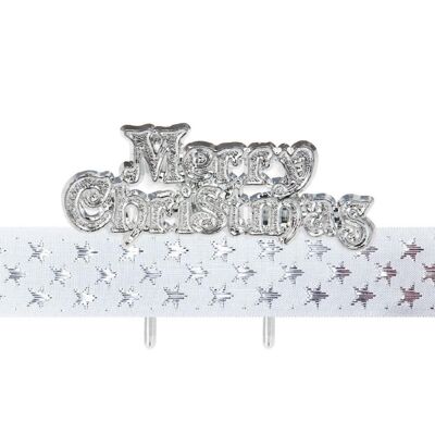 Shimmering Stars Ribbon & Motto Kit Silver & White