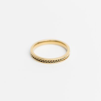 Rº4 - Edelstahl 18K vergoldeter Ring