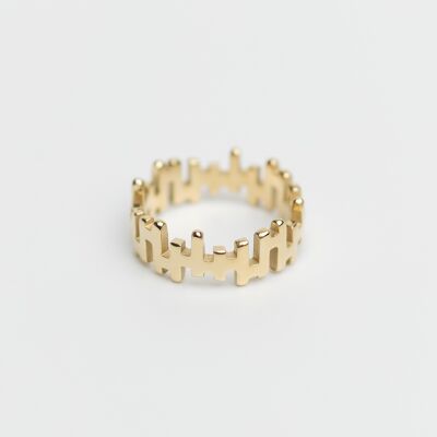 Rº7 - Stainless Steel 14K gold plated ring