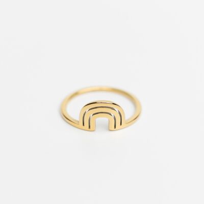 Rº9 - Edelstahl 18K vergoldeter Ring