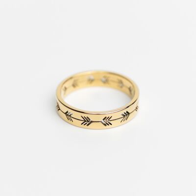 Rº3 - Edelstahl 14K vergoldeter Ring