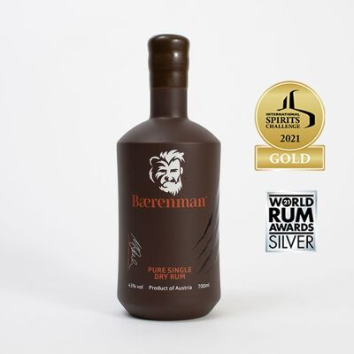 Rhum Bærenman Pure Single Dry 43% vol, 700ml