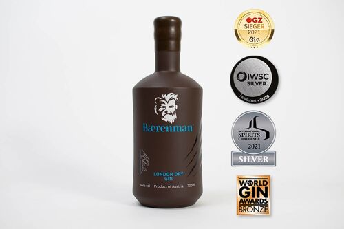 Bærenman London Dry Gin 44% vol, 700ml