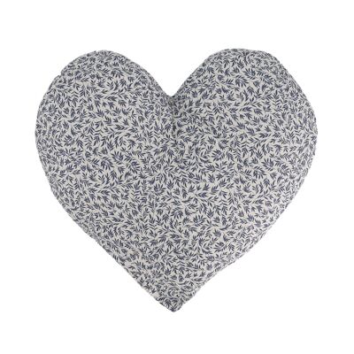 Blue Willow Heart Cushion