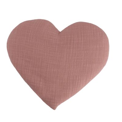 Lange flat heart cushion old-pink