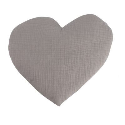 Flat Heart Cushion Lange gray