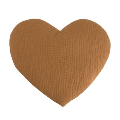 Lange flat heart cushion hazelnut