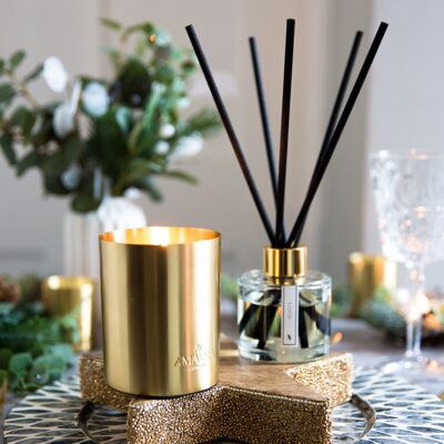 Joyful | Spiced Orange & Cinnamon | Eco-Luxury Reed Diffuser | Rose Gold