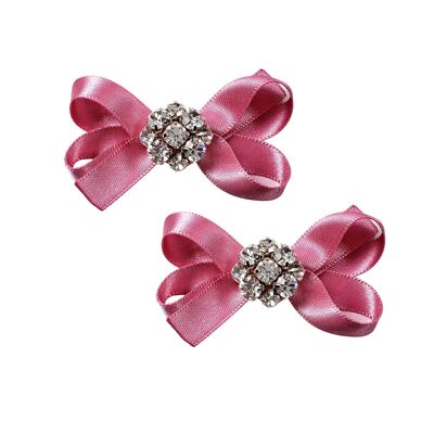 Cupcake Pink Mini Satin Duo Bows