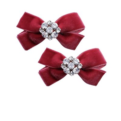 Dark Rose Mini Bow Duo