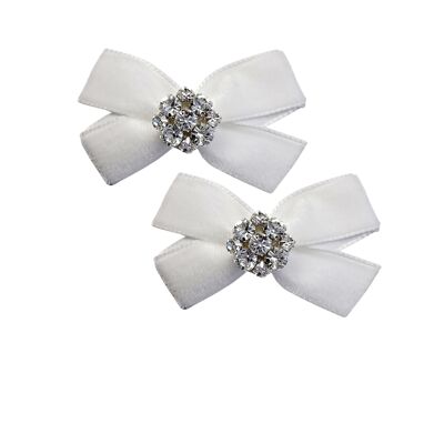 White Lily Rose Mini Bow Duo