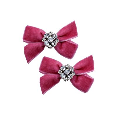 Raspberry Pink Mini Bow Duo