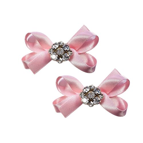 Pink Lilly Mini Satin Duo Bows