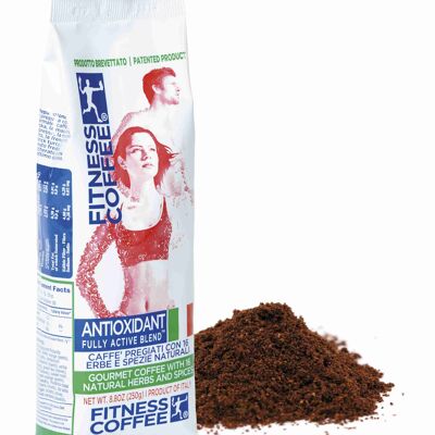 Fitness Coffee Antioxidant Fully Active Blend, café molido con hierbas y especias helthy